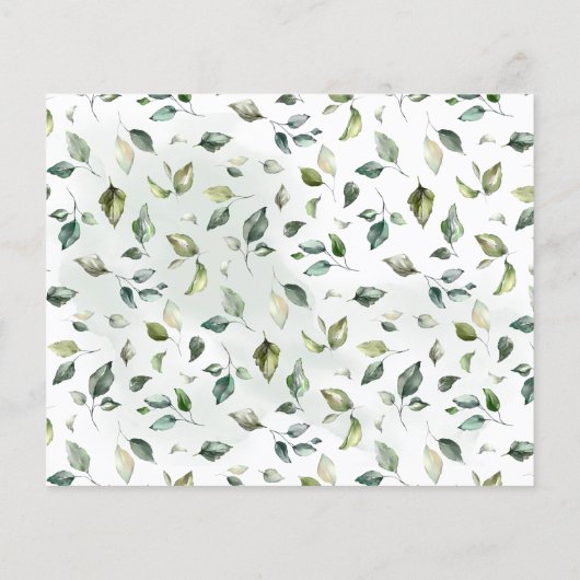 Greenery Time Capsule Advice voor Baby shower Kaar Flyer (Achterkant)