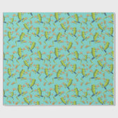 Greenery Tree-Frog Patroonontwerp Cadeaupapier (Vlak)