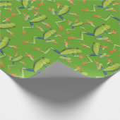 Greenery Tree-Frog Patroonontwerp Cadeaupapier (Hoek)