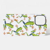 Greenery Tree-Frog Patroonontwerp iPhone Hoesje (Achterkant horizontaal)