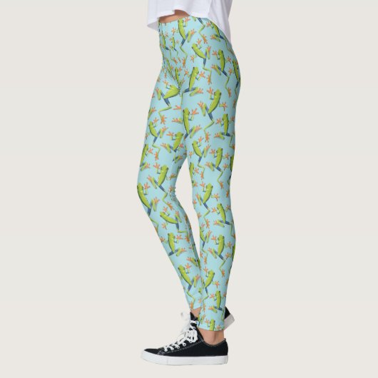 Greenery Tree-Frog Patroonontwerp Leggings (Links)