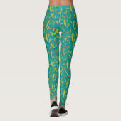 Greenery Tree-Frog Patroonontwerp Leggings (Achterkant)