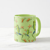Greenery Tree-Frog Patroonontwerp Mok (Voorkant rechts)