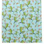 Greenery Tree-Frog Pattern Design Shower Curtain Douchegordijn (Voorkant)