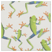 Greenery Tree-Frog Pattern Design Stof (Close Up)