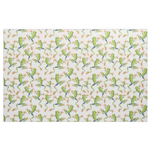 Greenery Tree-Frog Pattern Design Stof (Fat Quarter)