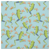 Greenery Tree-Frog Pattern Design Stof (Swatch)