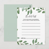 Greenery Tropical Eucalyptus Bucket List Kaarten (Voorkant / Achterkant)