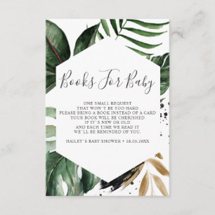 Greenery Tropical Geometric Books for Baby Informatiekaartje