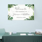 Greenery Tropical Leaves Wedding Party Spandoek (Beurs)
