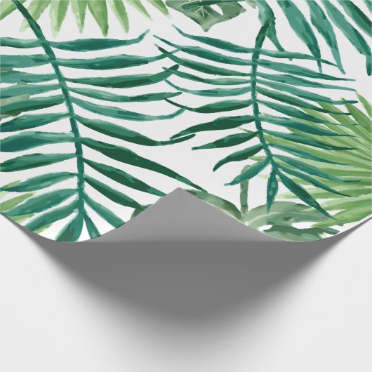 Greenery Tropical Monstera en Palm Leaves Cadeaupapier (Hoek)