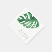 Greenery Tropical Monstera Leaves Summer Wedding Servet (Hoek)