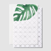 Greenery Tropical Monstera Leaves Summer Wedding Vellum Uitnodigingen (Offset (Uitnodiging))