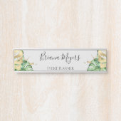 Greenery Tropical Palm Leaves Sand Business Deurbordje (Voorkant)