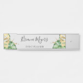 Greenery Tropical Palm Leaves Sand Business Deurbordje (Voorkant)