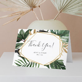 Greenery Tropical Wedding Bedankkaart