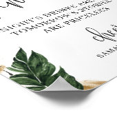 Greenery tropische bladeren bloemen open staafteke poster (Hoek)