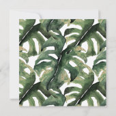 Greenery | Tropische bladeren botanische baptisme Kaart (Achterkant)