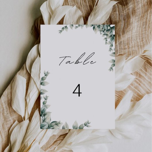 Greenery trouwtafel kaarten sjabloon
