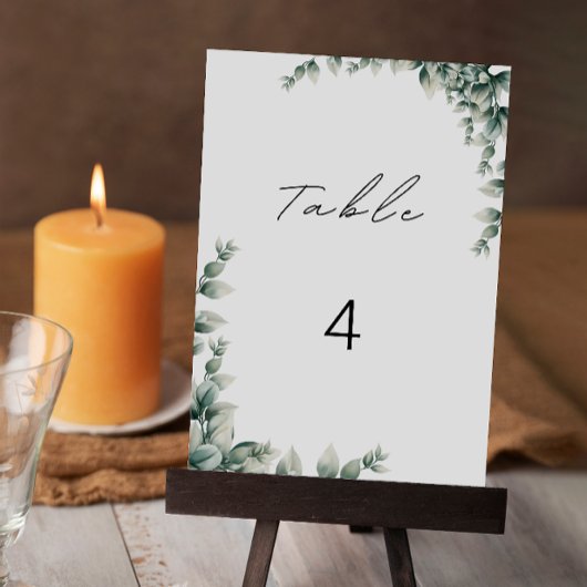 Greenery trouwtafel kaarten sjabloon