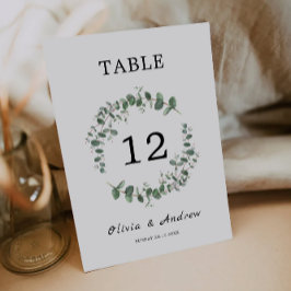 Greenery trouwtafel kaarten sjabloon