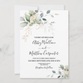 Greenery trouwuitnodiging kaart (Voorkant)