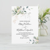 Greenery trouwuitnodiging kaart (Staand voorkant)