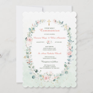 Greenery Twin Communion Girls Kaart