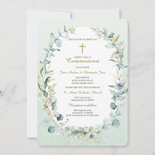 Greenery Twin Community Sjabloon Kaart (Voorkant)