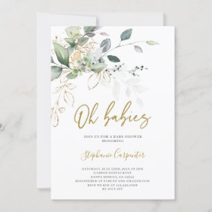 Greenery twins-uitnodiging kaart