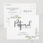 Greenery, Uitstel huwelijksaankondiging Briefkaart (Voorkant / Achterkant)