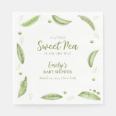Greenery Veggie Sweet Pea In Pod Baby shower Servet (Voorkant)
