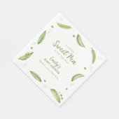 Greenery Veggie Sweet Pea In Pod Baby shower Servet (Hoek)
