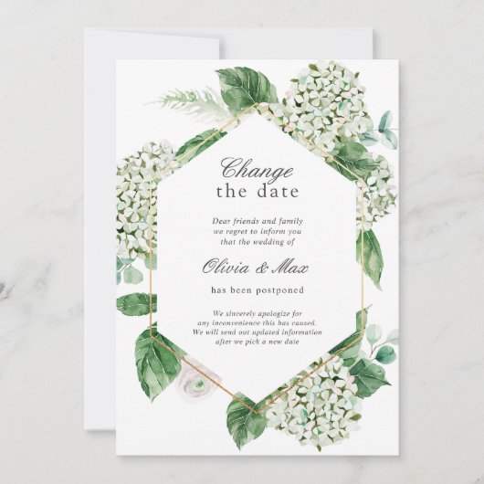 Greenery verander de datum van het huwelijk uitges kaart (Voorkant)
