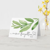 Greenery vergeet nooit condoleance sympathie verdr kaart (Gele Bloem)