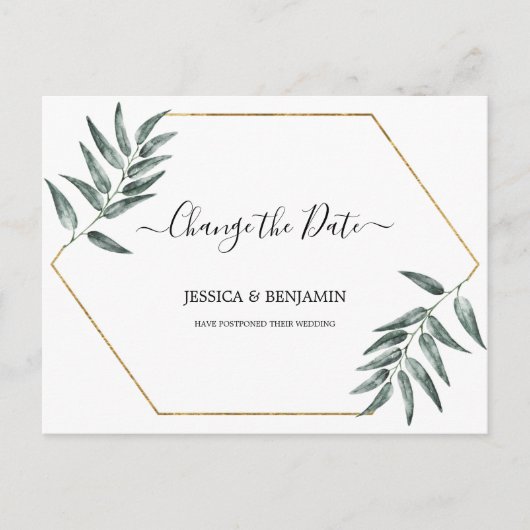 Greenery verlaat uitgesteld script wijziging van d briefkaart (Voorkant)