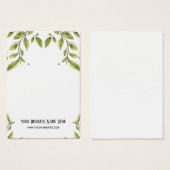 Greenery verliest schermkaarten visitekaartje (Voorkant /achterkant)