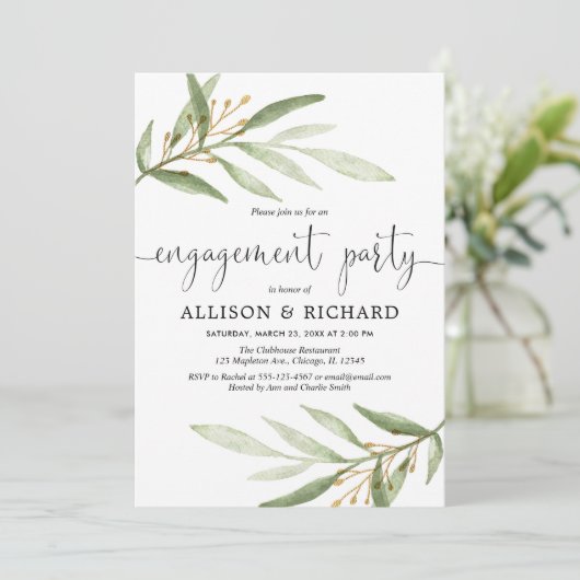 Greenery verlofpartij kaart (Staand voorkant)