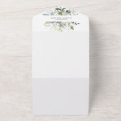 Greenery Verloving kondiging en sparen de Datum All In One Uitnodiging (Buitenkant)