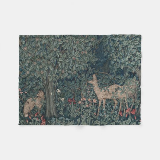 Greenery, Victorian Era Tapestry by Henry Dearle Fleece Deken (Voorkant (Horizontaal))