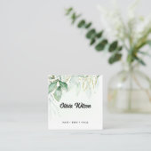 Greenery Vierkante Visitekaartje (Staand voorkant)