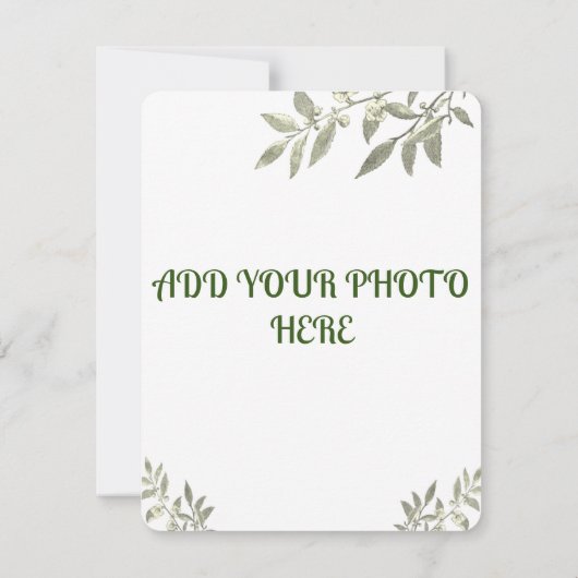 Greenery Vietnamese trouwkaart Kaart (Achterkant)