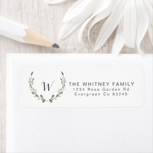 Greenery Vine Waterverf | Elegant en minimaal Etiket (Insitu)