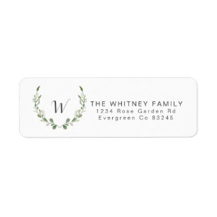 Greenery Vine Waterverf Elegant en minimaal Etiket