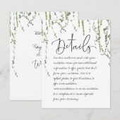 Greenery Vines Details Behuizing Kaart (Voorkant / Achterkant)