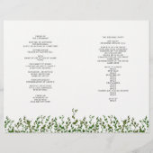 Greenery Vines Folded Photo Wedding Program (Achterkant)