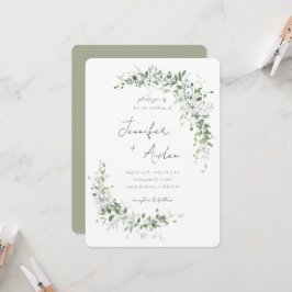 Greenery Vines Invitation Kaart