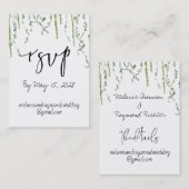 Greenery Vines Online RSVP & Details Mighty Busine Visitekaartje (Voorkant / Achterkant)