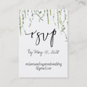 Greenery Vines Online RSVP & Details Mighty Busine Visitekaartje (Voorkant)
