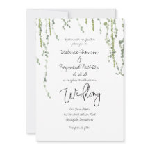 Greenery Vines Wedding Invitation